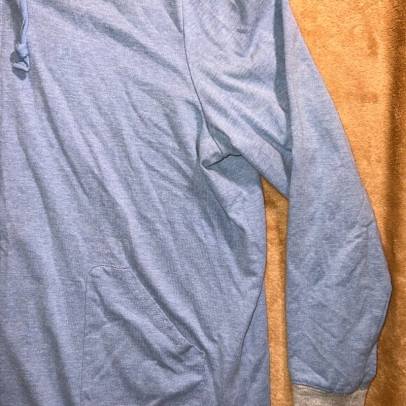 Bedford Fair Women XL Blue Gray Zipper Front Pocket Hoodie Light Jacket‎ (T) - Picture 3 of 7